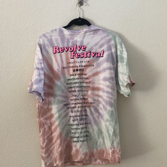 Revolve Festival Concert Pink Tie Dye Shirt Size S - Picture 9 of 9